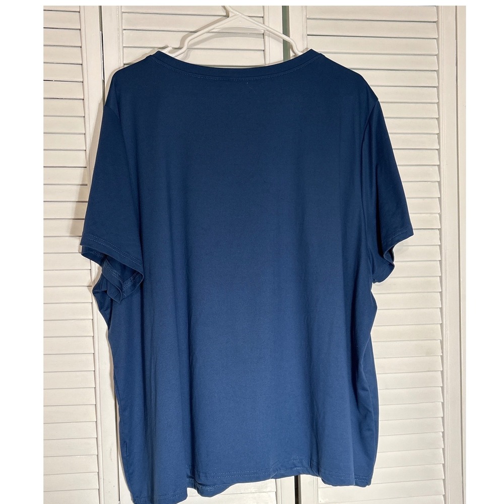 California Los Angeles Graphic T-Shirt Navy Blue Short Sleeve Crew Neck Top - Picture 2 of 4